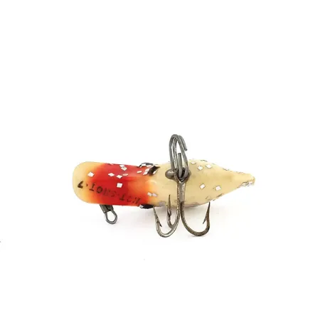 Vintage Luhr Jensen Luhr jensen Hot Shot 70, 1/16oz White / Red / Golden Glitter fishing lure #9963