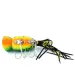 Vintage  Fred Arbogast Hula Popper, 1/3oz Fire Tiger fishing lure #9968