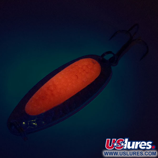 Vintage   Blue Fox Pixee UV,  Pink / Hammered Nickel fishing spoon #9972