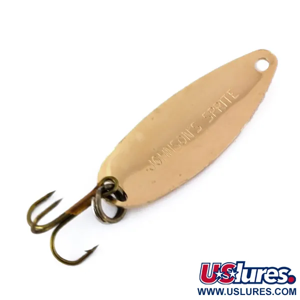 Vintage   Johnson Sprite, 1/3oz Gold fishing spoon #9977