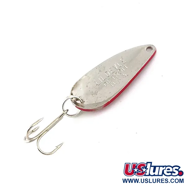 Vintage  Eppinger Dardevle Lildevle, 1/8oz Red / White / Nickel fishing spoon #9979