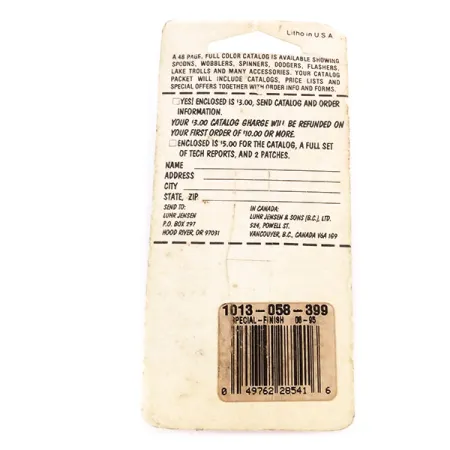 Luhr Jensen Lil' Kroc (Krocodile Stubby), 1/2oz Red / Nickel fishing spoon #9996