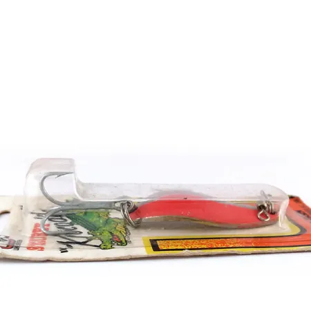 Luhr Jensen Lil' Kroc (Krocodile Stubby), 1/2oz Red / Nickel fishing spoon #9996