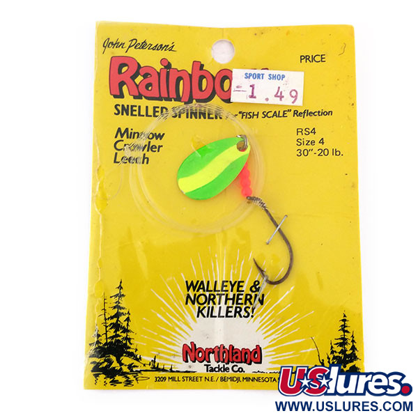 Northland tackle Rainbow Snelled Spinner, 1/16oz Chartreuse fishing #9999