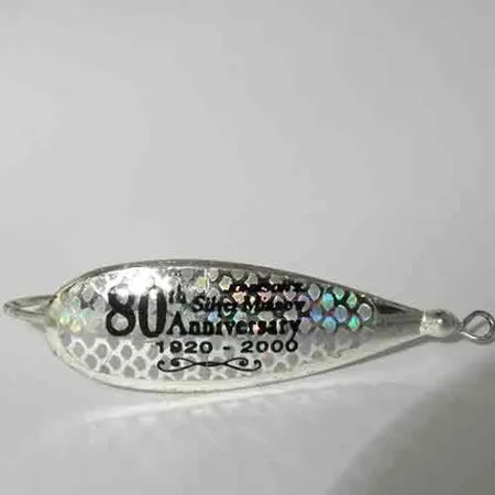 Vintage Johnson Silver Minnow, 1/3oz Silver fishing spoon #0007